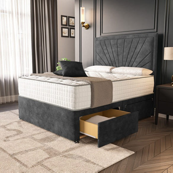 Casablanca Divan Bed - Charcoal Coniston
