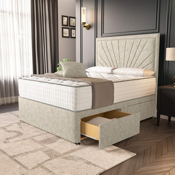 Casablanca Divan Bed - Cream Chenille
