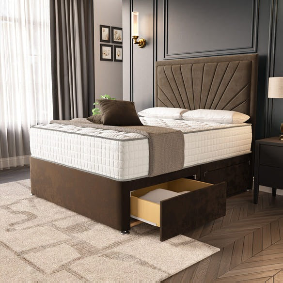 Casablanca Divan Bed - Mocca Plush Velvet