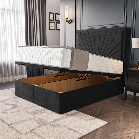 Casablanca Ottoman Divan Bed - Black Naples