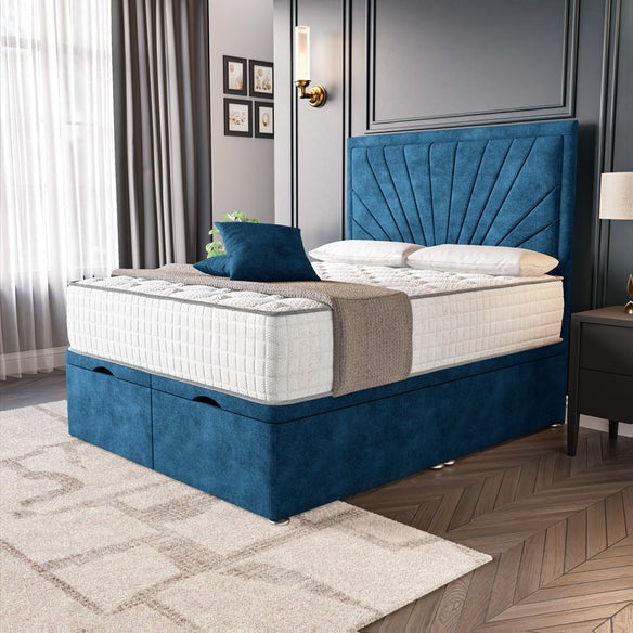 Casablanca Ottoman Divan Bed - Blue Coniston