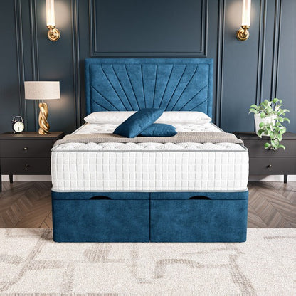 Casablanca Ottoman Divan Bed - Blue Coniston