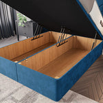 Casablanca Ottoman Divan Bed - Blue Plush Velvet