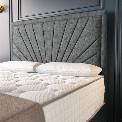 Casablanca Ottoman Divan Bed - Charcoal Chenille