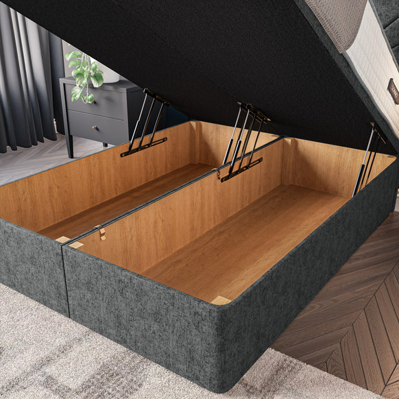 Casablanca Ottoman Divan Bed - Charcoal Chenille