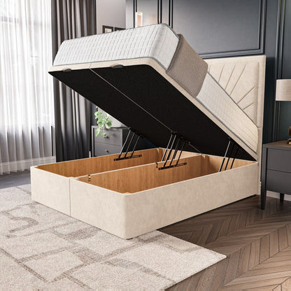 Casablanca Ottoman Divan Bed - Cream Naples