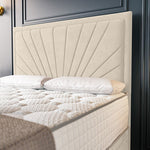 Casablanca Ottoman Divan Bed - Cream Plush Velvet