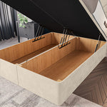 Casablanca Ottoman Divan Bed - Cream Plush Velvet