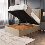 Casablanca Ottoman Divan Bed - Mink Plush Velvet