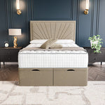 Casablanca Ottoman Divan Bed - Mink Plush Velvet