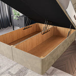 Casablanca Ottoman Divan Bed - Mink Plush Velvet