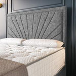 Casablanca Ottoman Divan Bed - Silver Chenille
