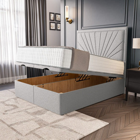 Casablanca Ottoman Divan Bed - Silver Linoso