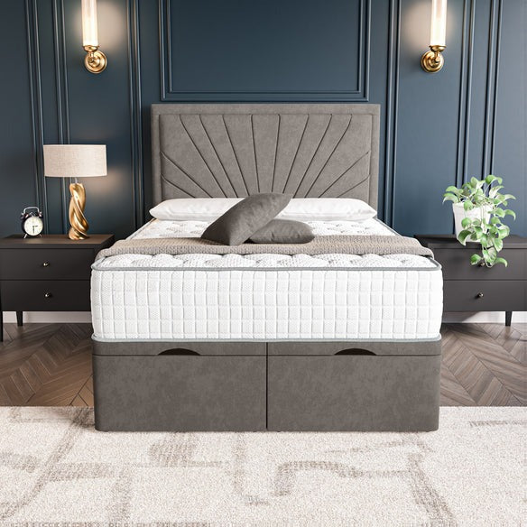 Casablanca Ottoman Divan Bed - Slate Grey Naples