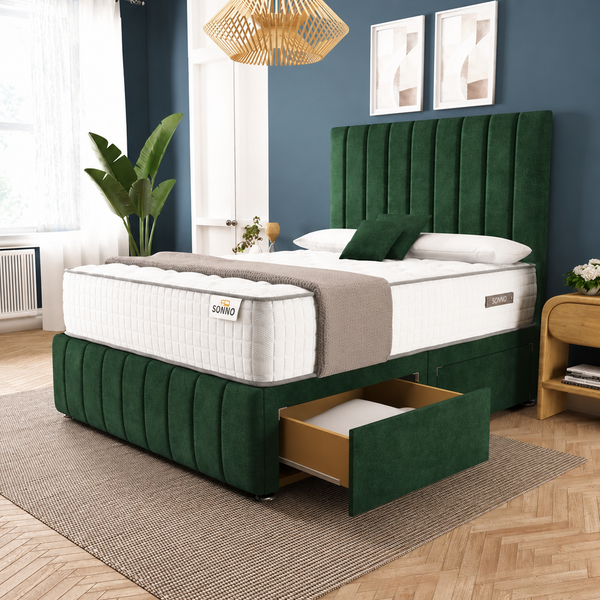 Sydney Divan Bed - Emerald Coniston
