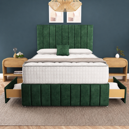 Sydney Divan Bed - Emerald Coniston