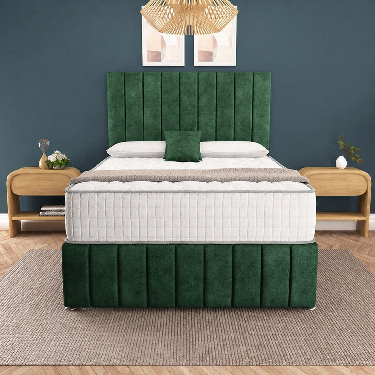 Sydney Divan Bed - Emerald Coniston
