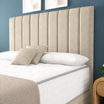 Sydney Divan Bed - Cream Chenille
