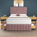 Sydney Divan Bed - Pink Plush Velvet