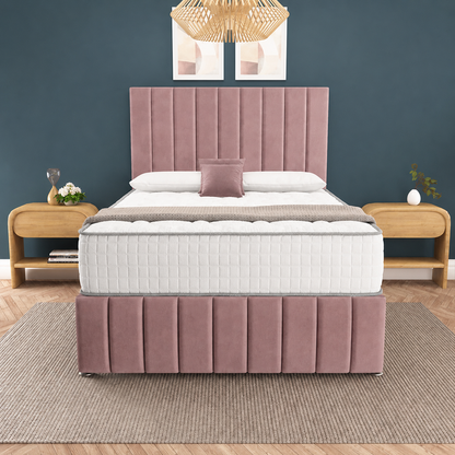 Sydney Divan Bed - Pink Plush Velvet