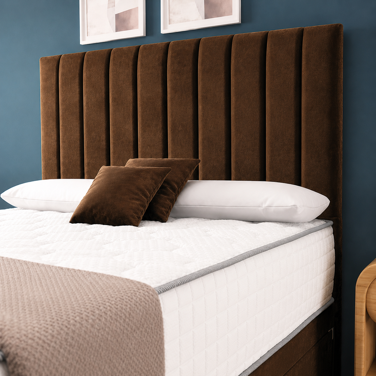Sydney Divan Bed - Mocca Plush Velvet