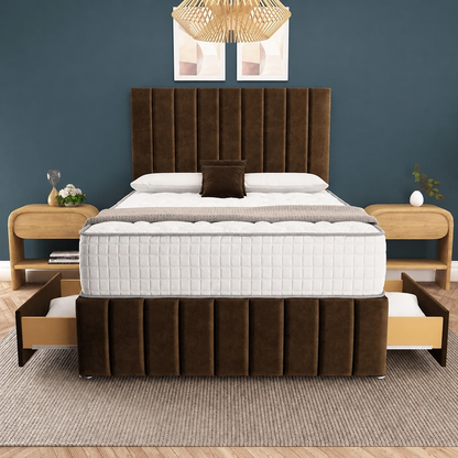Sydney Divan Bed - Mocca Plush Velvet