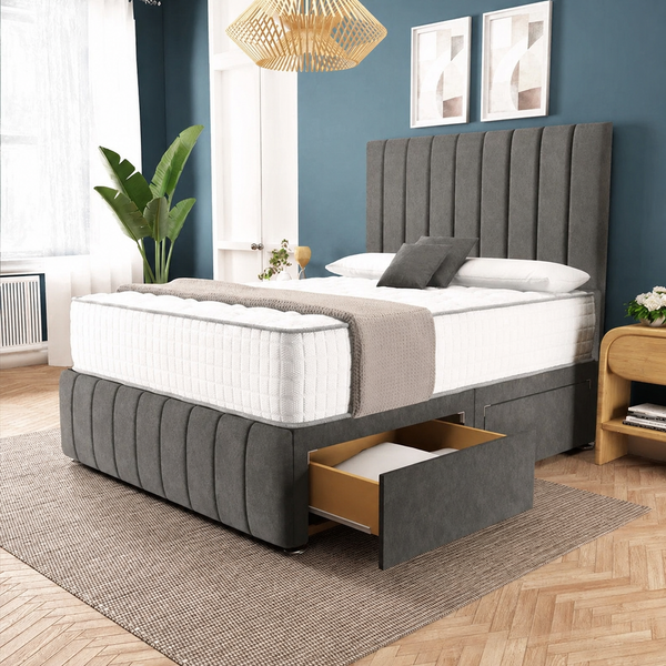 Sydney Divan Bed - Slate Grey Naples