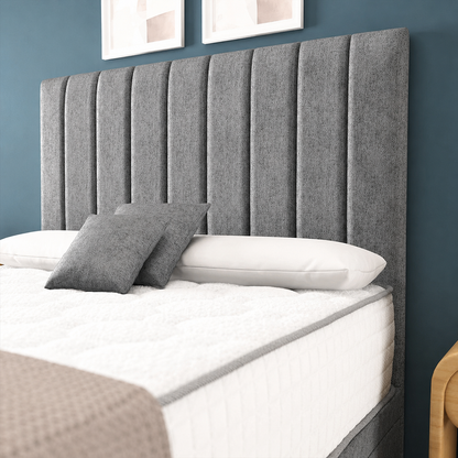 Sydney Divan Bed - Silver Chenille
