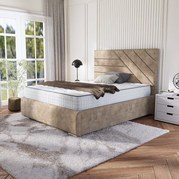 Chicago Upholstered Bed - Mink Coniston
