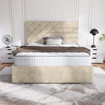 Chicago Upholstered Ottoman Bed - Almond Coniston