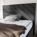 Chicago Upholstered Ottoman Bed - Black Naples
