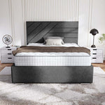 Chicago Upholstered Ottoman Bed - Black Naples