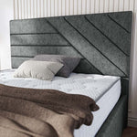 Chicago Upholstered Ottoman Bed - Charcoal Chenille