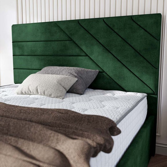 Chicago Upholstered Ottoman Bed - Emerald Coniston