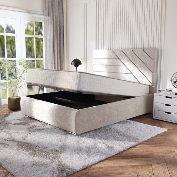 Chicago Upholstered Ottoman Bed - Seal Grey Naples