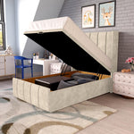 Cidra Kids Wingback Ottoman Divan Bed - Almond Coniston