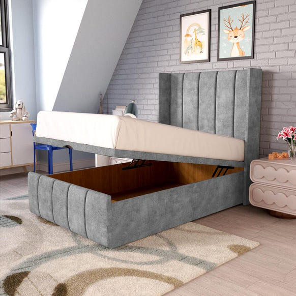 Cidra Kids Wingback Ottoman Divan Bed - Armour Coniston