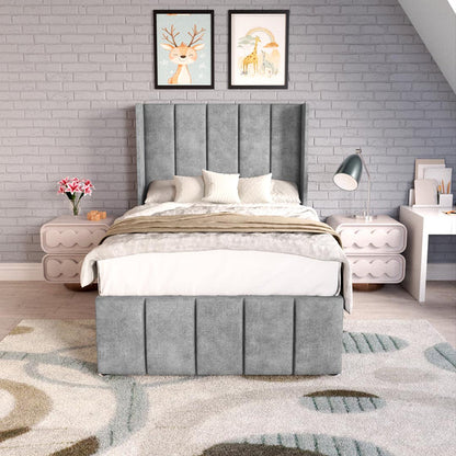 Cidra Kids Wingback Ottoman Divan Bed - Armour Coniston