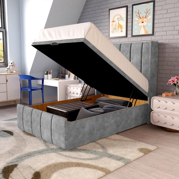 Cidra Kids Wingback Ottoman Divan Bed - Armour Coniston