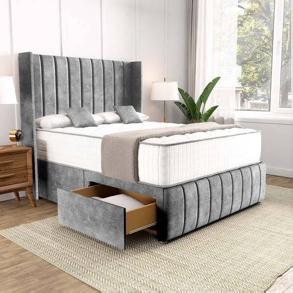Cidra Wingback Divan Bed - Armour Coniston