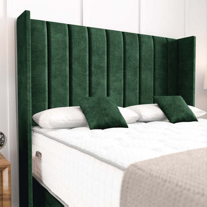 Cidra Wingback Ottoman Divan Bed - Emerald Coniston