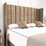Cidra Wingback Ottoman Divan Bed - Mink Coniston