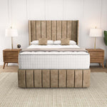 Cidra Wingback Ottoman Divan Bed - Mink Coniston