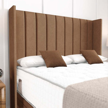Cidra Wingback Ottoman Divan Bed - Mink Naples