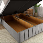 Cidra Wingback Ottoman Divan Bed - Silver Linoso