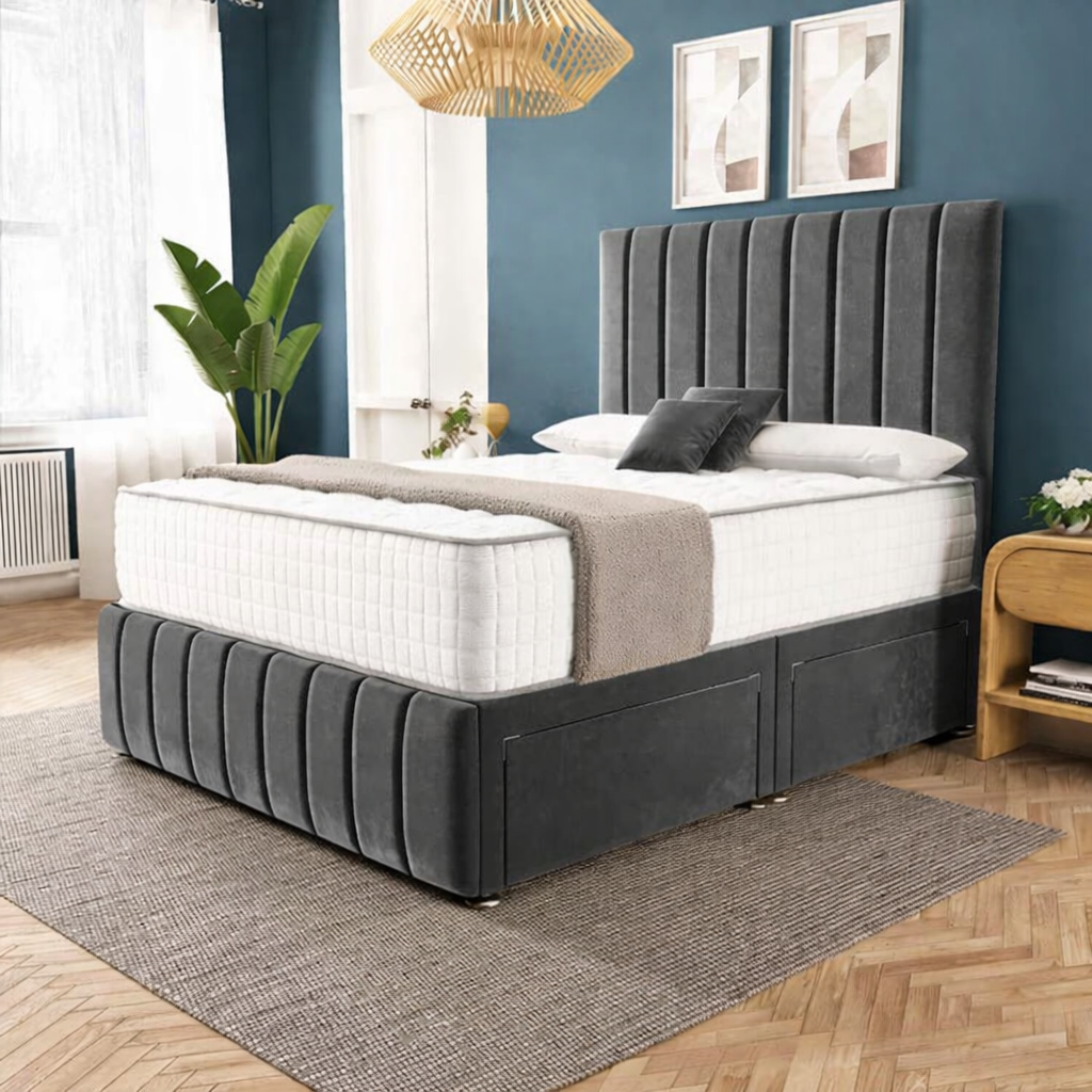 Sydney Divan Bed - Cream Plush Velvet
