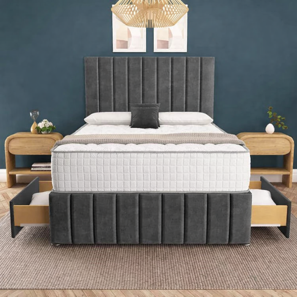 Sydney Divan Bed - Cream Plush Velvet