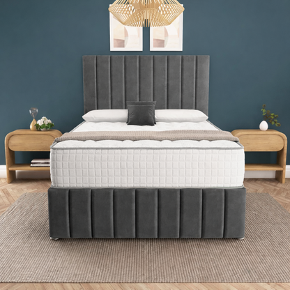 Sydney Divan Bed - Cream Plush Velvet
