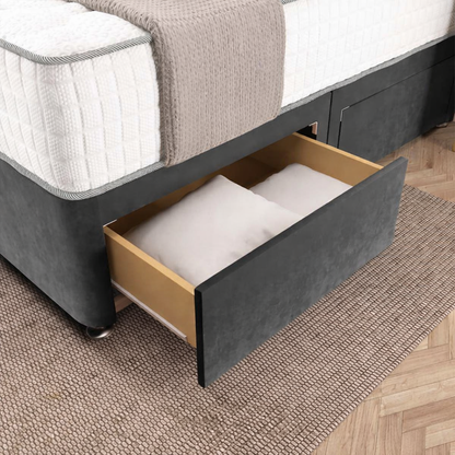 Sydney Divan Bed - Cream Plush Velvet