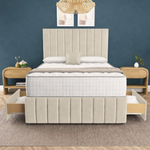 Sydney Divan Bed - Steel Plush Velvet
